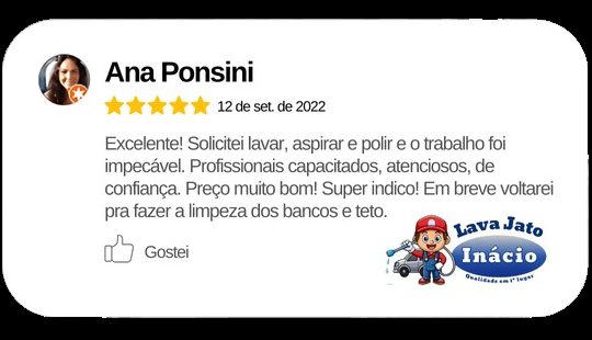 Avaliação de cliente no Google
